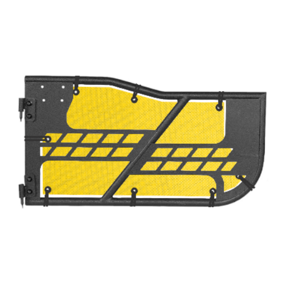 Hooke Offroad Safari Trail Door Jeepy Screens (Mella-Yella) - 2007-2018 Wrangler JK (Front)