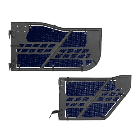 Hooke Offroad Safari Trail Door Jeepy Screens (16 Colors) - 2007-2018 Wrangler Unlimited JKU
