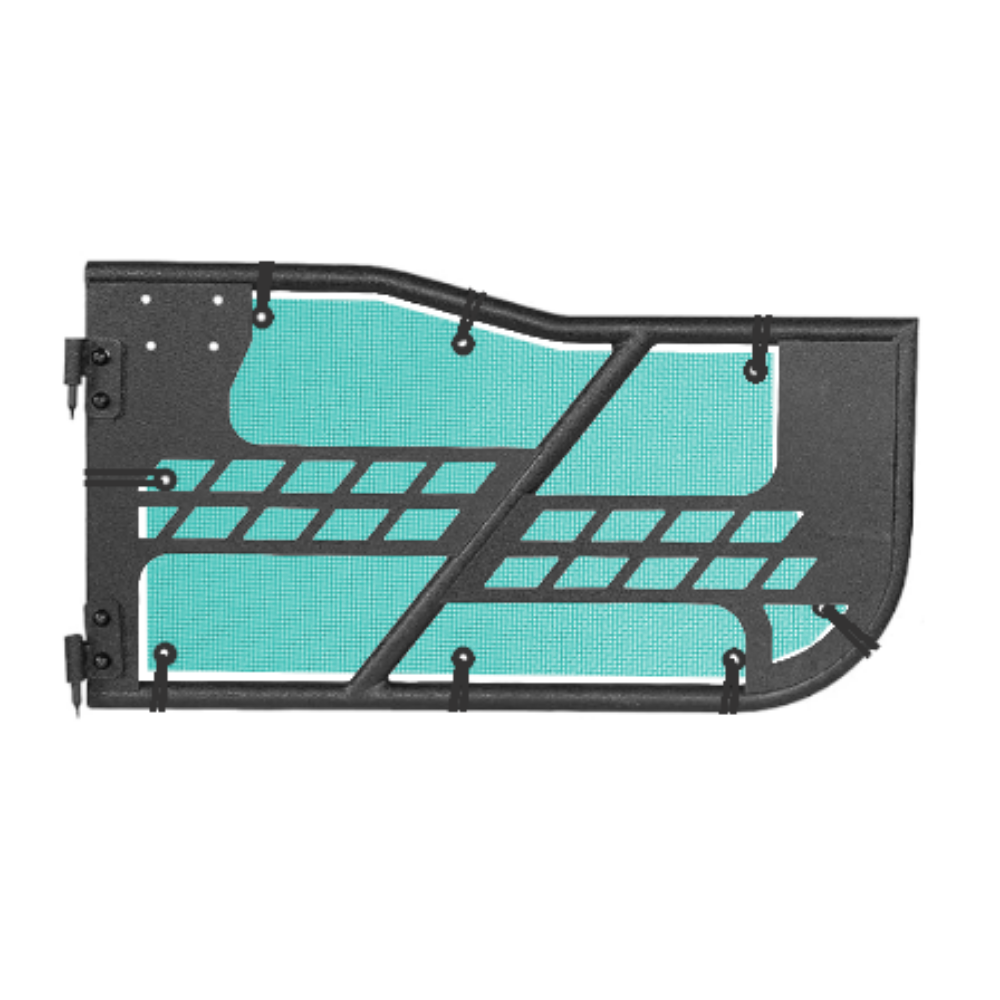Hooke Offroad Safari Trail Door Jeepy Screens (Minty Breeze) - 2007-2018 Wrangler JK (Front)
