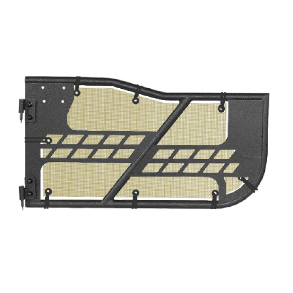 Hooke Offroad Safari Trail Door Jeepy Screens (Sandy Beach) - 2007-2018 Wrangler JK (Front)