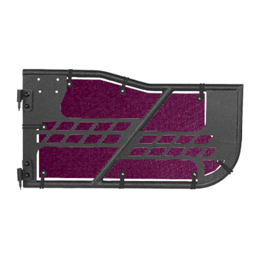 Hooke Offroad Safari Trail Door Jeepy Screens (Wine) - 2007-2018 Wrangler JK (Front)