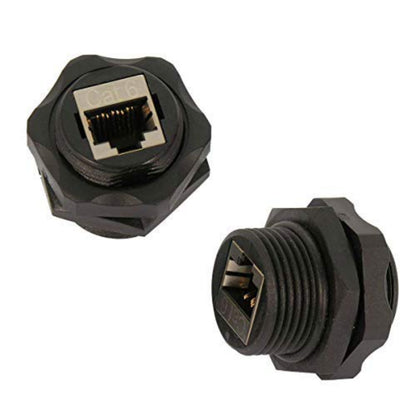 InstallerParts - CAT6 RJ45 Shielded Panel Mount Bulkhead - Fits Midland Radio Mics