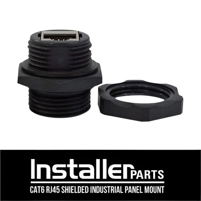 InstallerParts - CAT6 RJ45 Shielded Panel Mount Bulkhead - Fits Midland Radio Mics