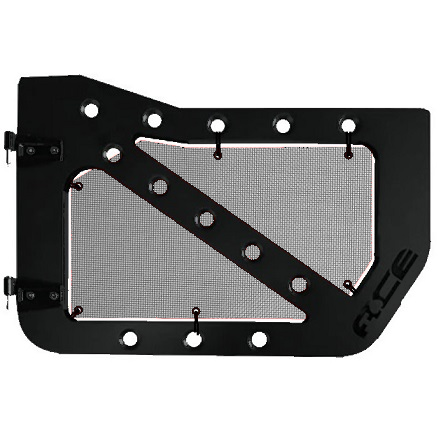 Gray mesh screens for front Ace Engineering trail doors on 2007-2018 Jeep Wrangler JKU.