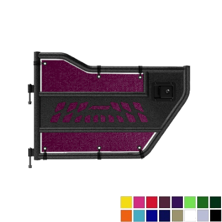 Jeepy Screens Aries Automotive Trail Door Jeepy Screens (16 Colors) - 2007-2018 Jeep Wrangler Unlimited JKU The Urban Trail Jeep Accessories