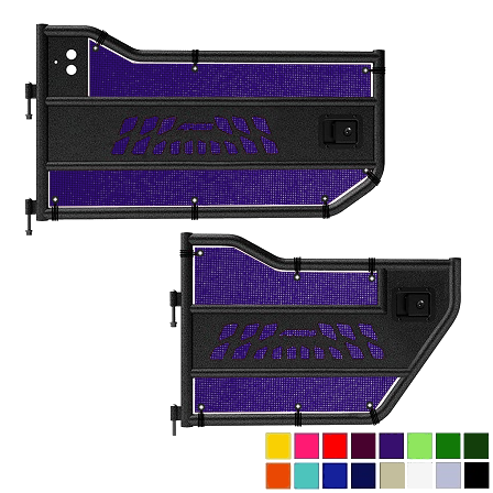 Jeepy Screens Aries Automotive Trail Door Jeepy Screens (16 Colors) - 2007-2018 Jeep Wrangler Unlimited JKU The Urban Trail Jeep Accessories