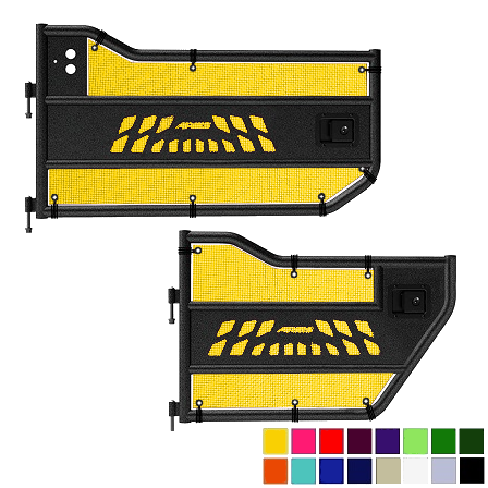 Jeepy Screens Aries Automotive Trail Door Jeepy Screens (16 Colors) - 2007-2018 Jeep Wrangler Unlimited JKU The Urban Trail Jeep Accessories