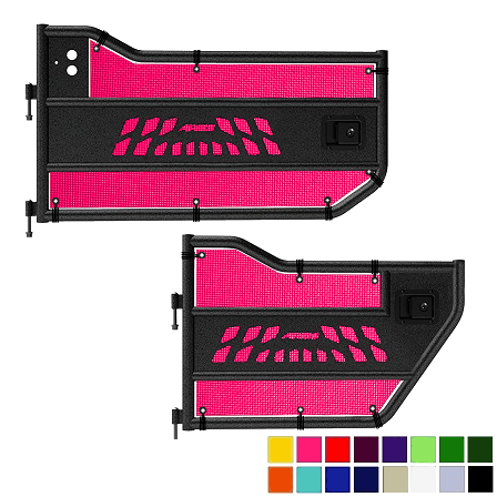 Jeepy Screens Aries Automotive Trail Door Jeepy Screens (16 Colors) - 2007-2018 Jeep Wrangler Unlimited JKU The Urban Trail Jeep Accessories