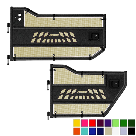 Jeepy Screens Aries Automotive Trail Door Jeepy Screens (16 Colors) - 2007-2018 Jeep Wrangler Unlimited JKU The Urban Trail Jeep Accessories