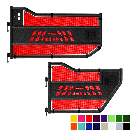 Jeepy Screens Aries Automotive Trail Door Jeepy Screens (16 Colors) - 2007-2018 Jeep Wrangler Unlimited JKU The Urban Trail Jeep Accessories