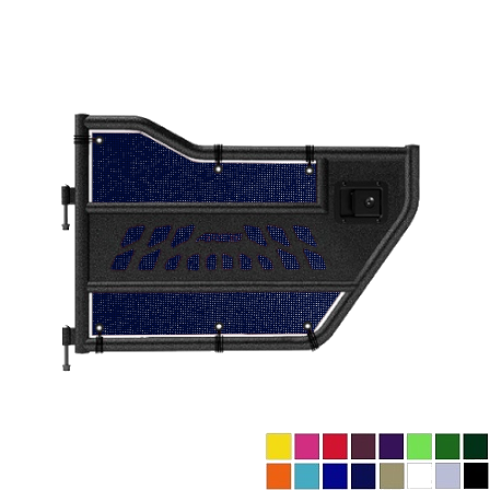 Jeepy Screens Aries Automotive Trail Door Jeepy Screens (16 Colors) - 2007-2018 Jeep Wrangler Unlimited JKU The Urban Trail Jeep Accessories