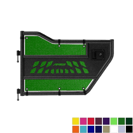 Jeepy Screens Aries Automotive Trail Door Jeepy Screens (16 Colors) - 2007-2018 Jeep Wrangler Unlimited JKU The Urban Trail Jeep Accessories
