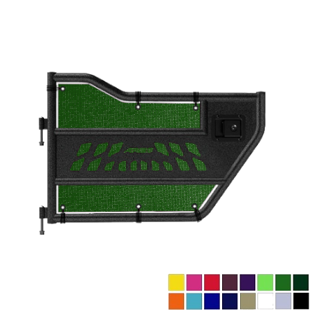 Jeepy Screens Aries Automotive Trail Door Jeepy Screens (16 Colors) - 2007-2018 Jeep Wrangler Unlimited JKU The Urban Trail Jeep Accessories