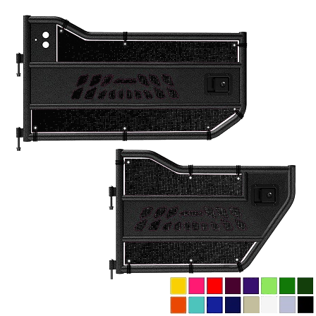 Jeepy Screens Aries Automotive Trail Door Jeepy Screens (16 Colors) - 2007-2018 Jeep Wrangler Unlimited JKU The Urban Trail Jeep Accessories