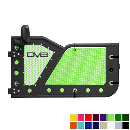 DV8 Offroad Trail Door Jeepy Screens (16 Colors) - 2018-Current Wrangler JL