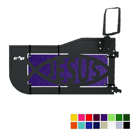 EAG Jesus Trail Door Jeepy Screens (16 Colors) - 2007-2018 Wrangler Unlimited JKU