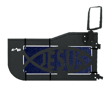 EAG Jesus Trail Door Jeepy Screens (16 Colors) - 2007-2018 Wrangler JK