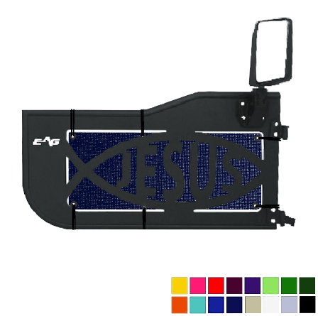 EAG Jesus Trail Door Jeepy Screens (16 Colors) - 2018-Current Wrangler Unlimited JLU