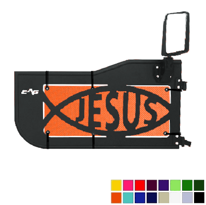 EAG Jesus Trail Door Jeepy Screens (16 Colors) - 2020-Current Gladiator