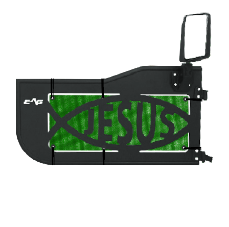 EAG Jesus Trail Door Jeepy Screens (16 Colors) - 2007-2018 Wrangler JK