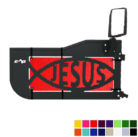 EAG Jesus Trail Door Jeepy Screens (16 Colors) - 2007-2018 Wrangler Unlimited JKU