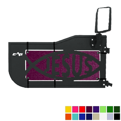 EAG Jesus Trail Door Jeepy Screens (16 Colors) - 2020-Current Gladiator