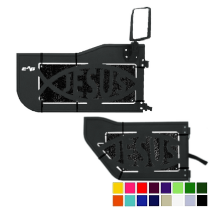 EAG Jesus Trail Door Jeepy Screens (16 Colors) - 2020-Current Gladiator