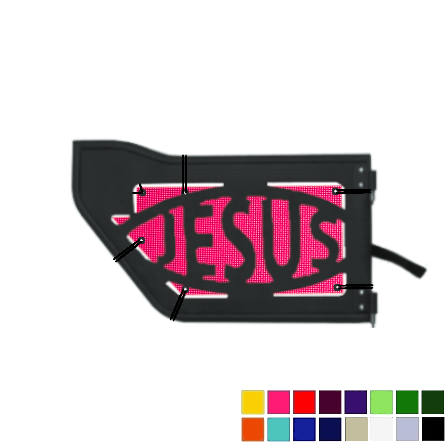 EAG Jesus Trail Door Jeepy Screens (16 Colors) - 2018-Current Wrangler Unlimited JLU