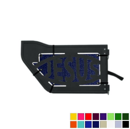 EAG Jesus Trail Door Jeepy Screens (16 Colors) - 2007-2018 Wrangler Unlimited JKU