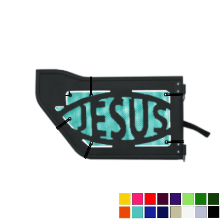 EAG Jesus Trail Door Jeepy Screens (16 Colors) - 2007-2018 Wrangler Unlimited JKU