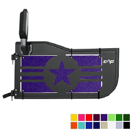 EAG Military Star Trail Door Jeepy Screens (16 Colors) - 2007-2018 Wrangler Unlimited JKU