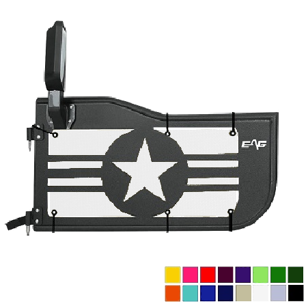 EAG Military Star Trail Door Jeepy Screens (16 Colors) - 2020-Current Gladiator