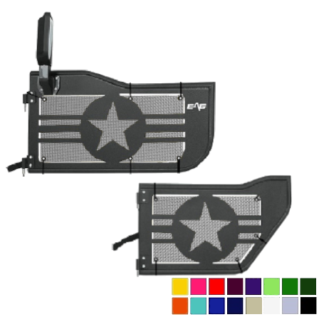 EAG Military Star Trail Door Jeepy Screens (16 Colors) - 2020-Current Gladiator