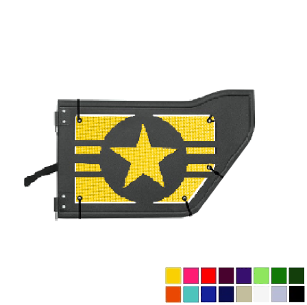 EAG Military Star Trail Door Jeepy Screens (16 Colors) - 2020-Current Gladiator