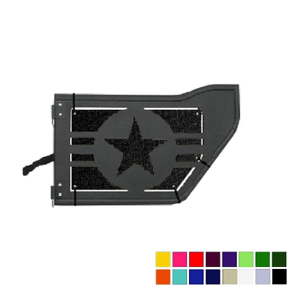 EAG Military Star Trail Door Jeepy Screens (16 Colors) - 2007-2018 Wrangler Unlimited JKU