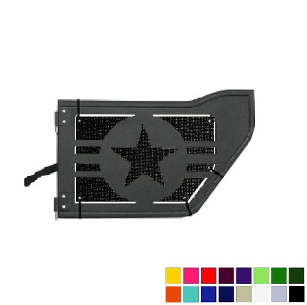 EAG Military Star Trail Door Jeepy Screens (16 Colors) - 2018-Current Wrangler Unlimited JLU