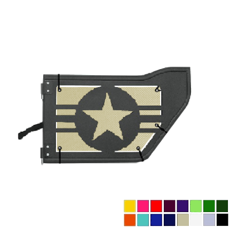 EAG Military Star Trail Door Jeepy Screens (16 Colors) - 2020-Current Gladiator