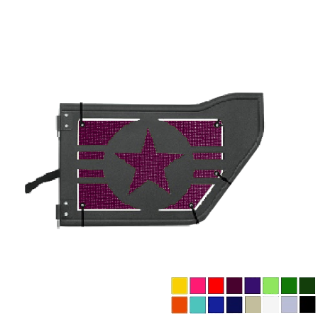 EAG Military Star Trail Door Jeepy Screens (16 Colors) - 2020-Current Gladiator