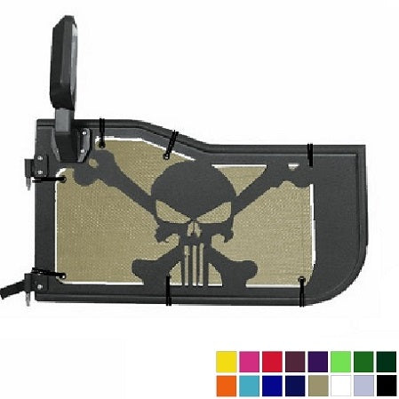 EAG Skull Trail Door Jeepy Screens (16 Colors) - 2007-2018 Wrangler JK