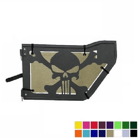 EAG Skull Trail Door Jeepy Screens (16 Colors) - 2007-2018 Wrangler Unlimited JKU