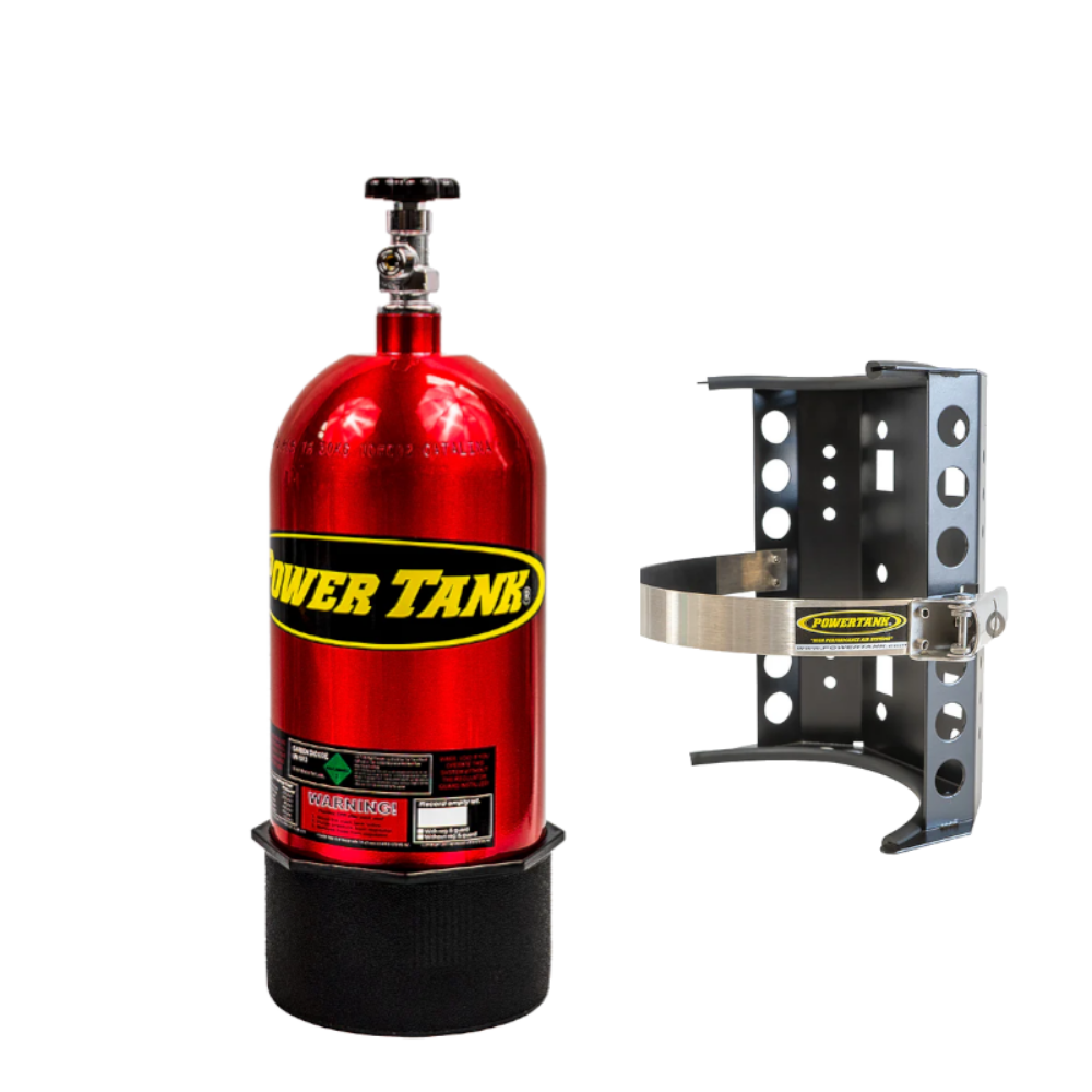 Power Tank - 10lb CO2 Bottle with Super Bracket (Candy Red)