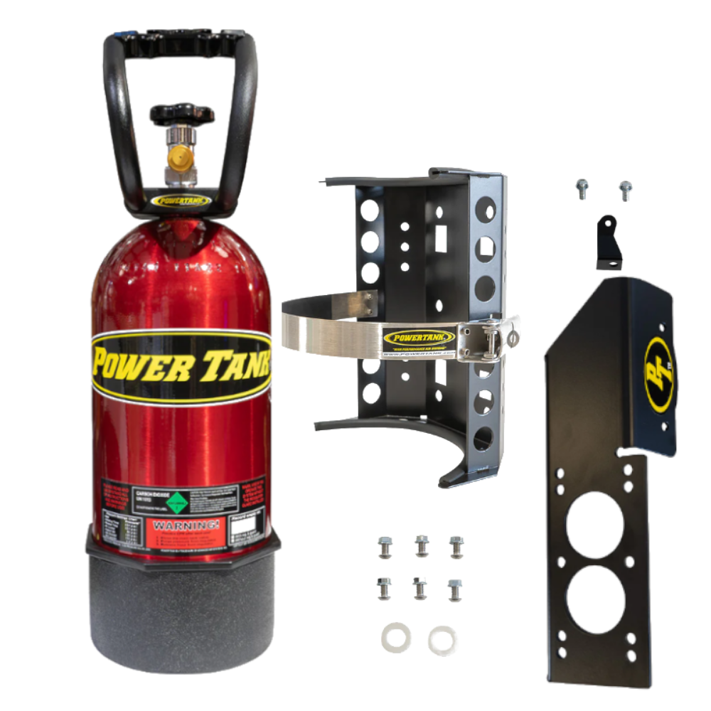 Power Tank - 10lb CO2 Bottle with Super Bracket Handle & JLU Mount (Driver) (Candy Red)