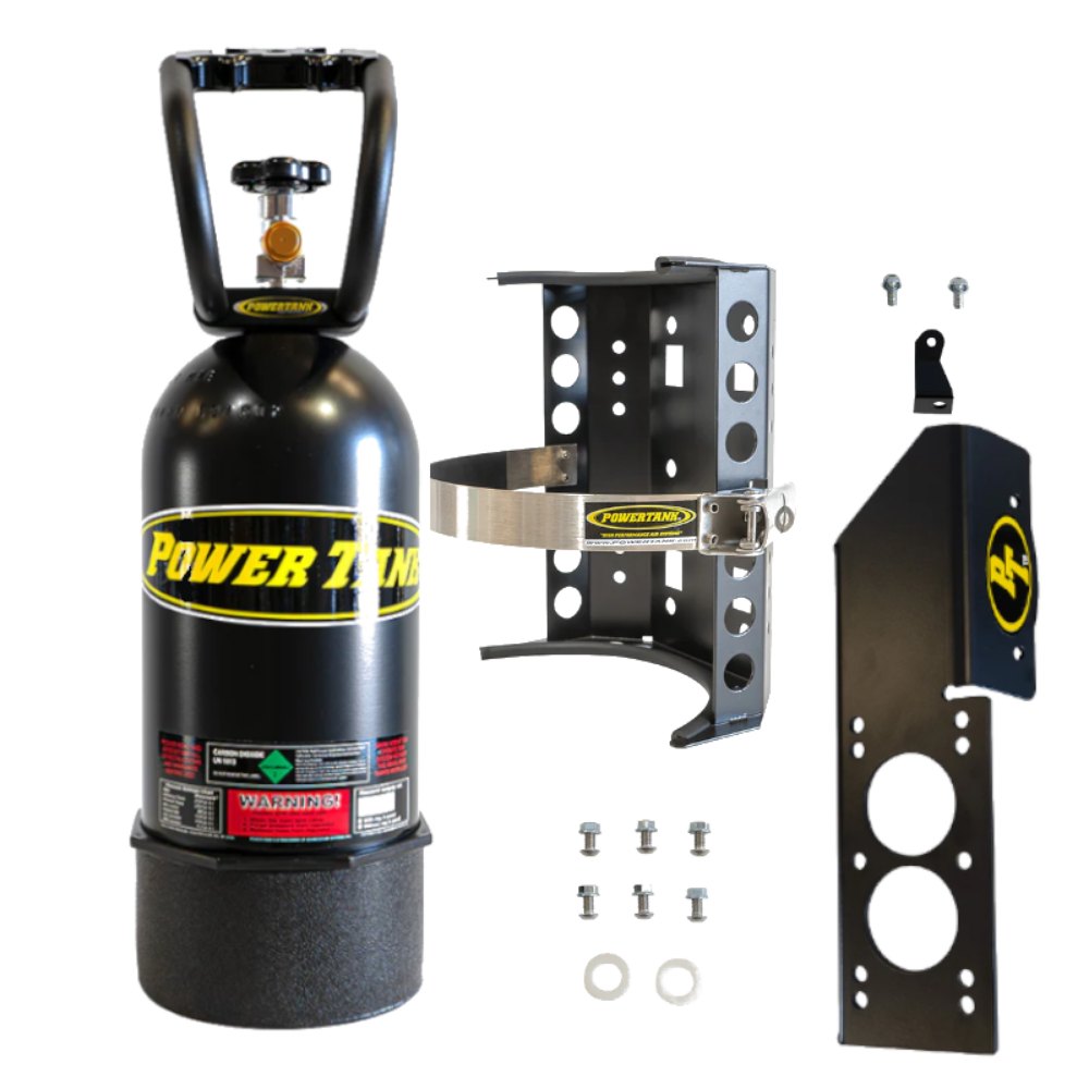 Power Tank - 10lb CO2 Bottle with Super Bracket Handle & JLU Mount (Driver) (Matte Black)