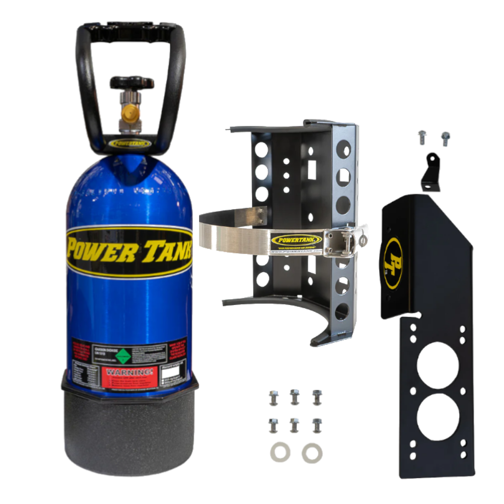 Power Tank - 10lb CO2 Bottle with Super Bracket Handle & JLU Mount (Passenger) (Candy Blue)