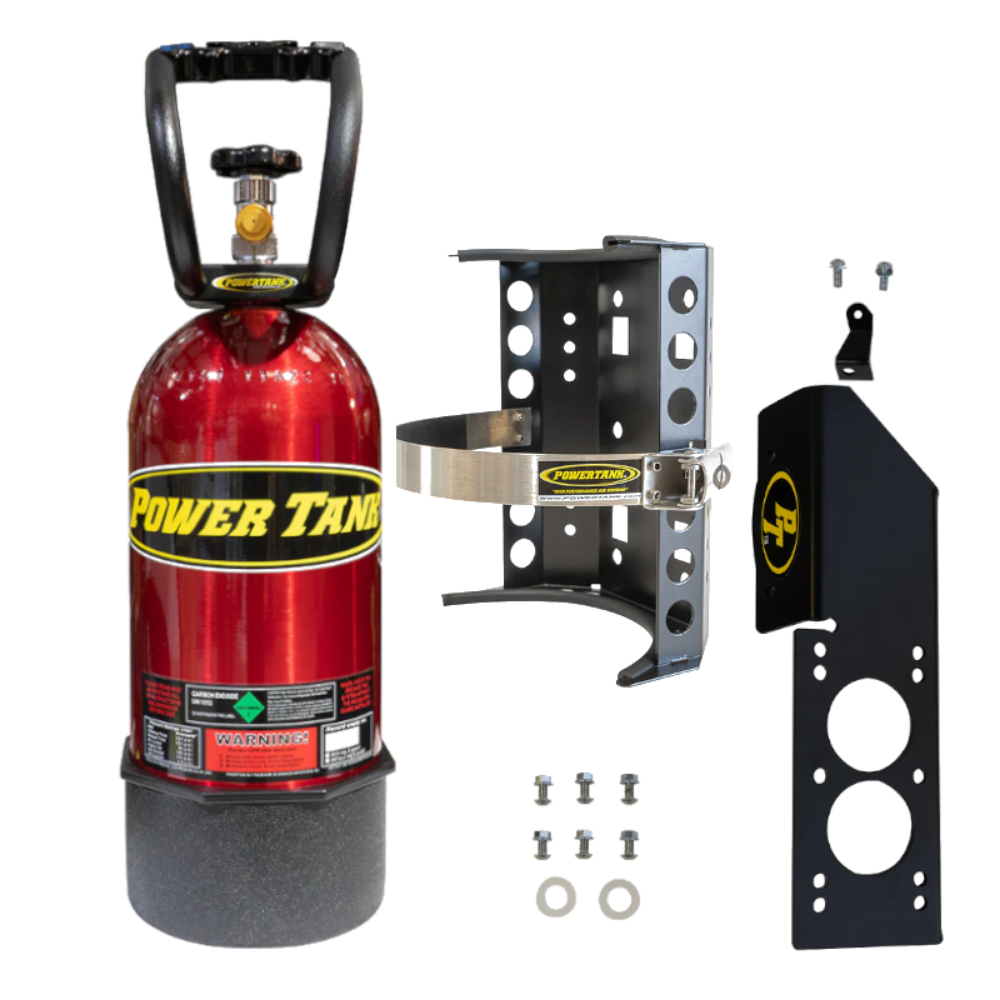 Power Tank - 10lb CO2 Bottle with Super Bracket, Handle & JLU Mount (Passenger) (Candy Red)