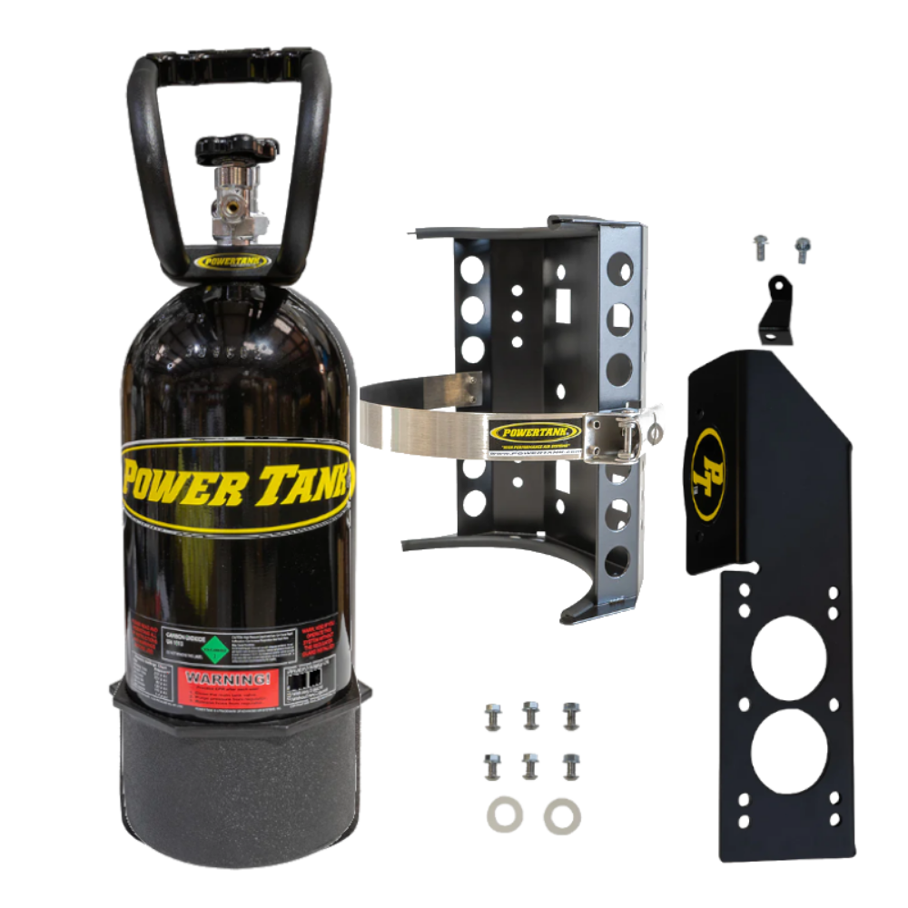Power Tank - 10lb CO2 Bottle with Super Bracket, Handle & JLU Mount (Passenger) (Gloss Black)