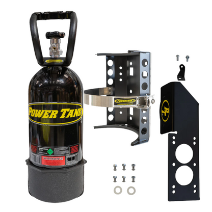 Power Tank - 10lb CO2 Bottle with Super Bracket, Handle & JLU Mount (Passenger) (Gloss Black)