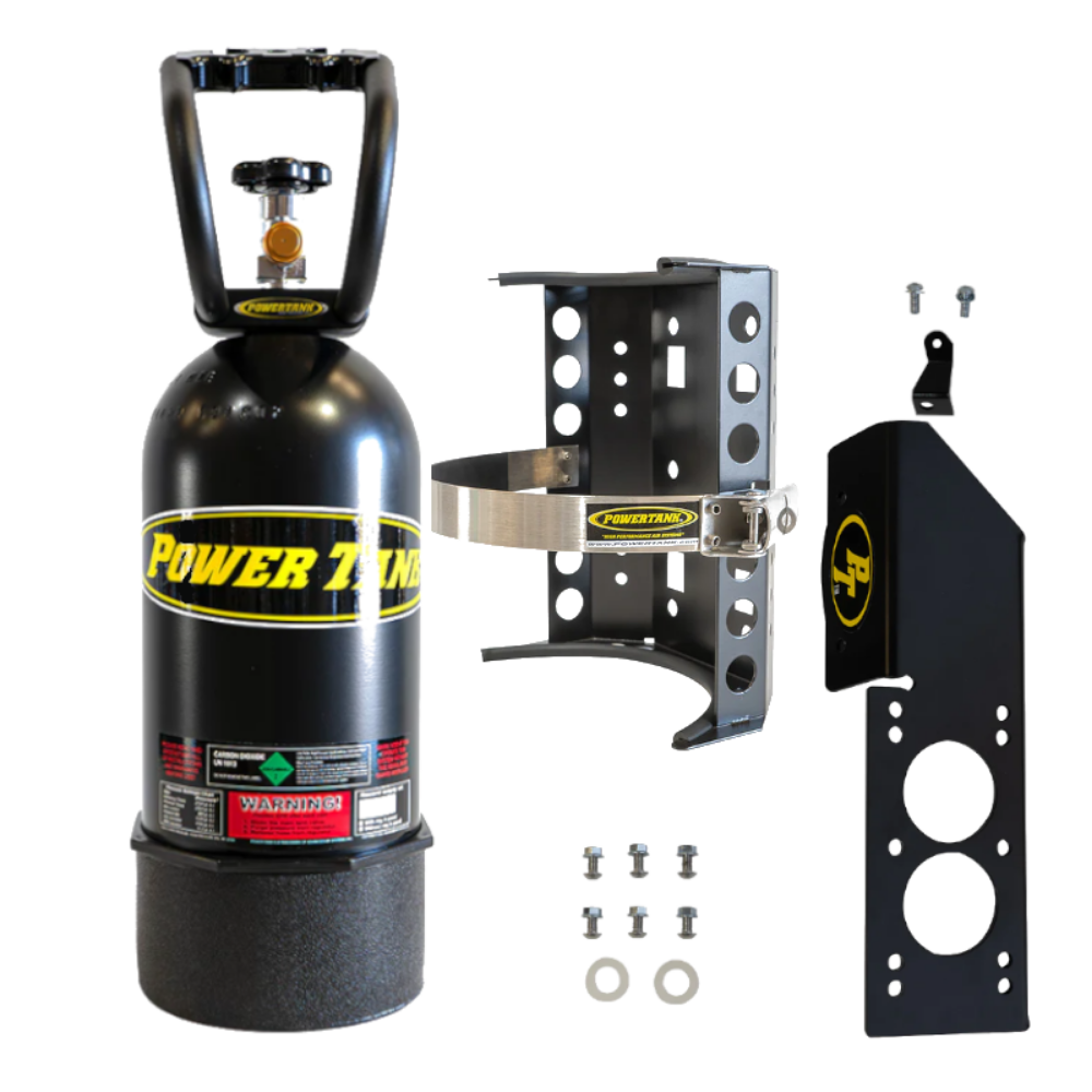 Power Tank - 10lb CO2 Bottle with Super Bracket Handle & JLU Mount (Passenger) (Matte Black)