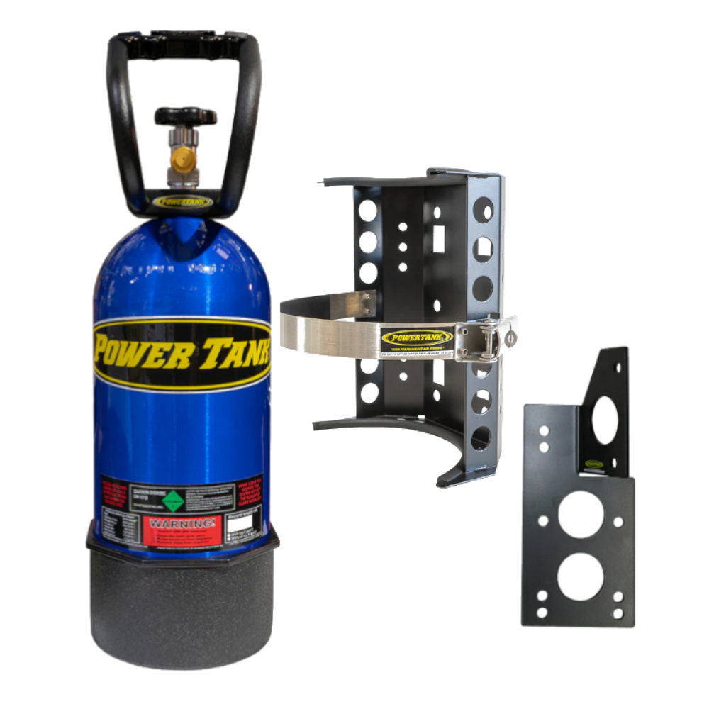 Power Tank - 10lb CO2 Bottle with Super Bracket, Handle & JL Mount (Driver) (Candy Blue)