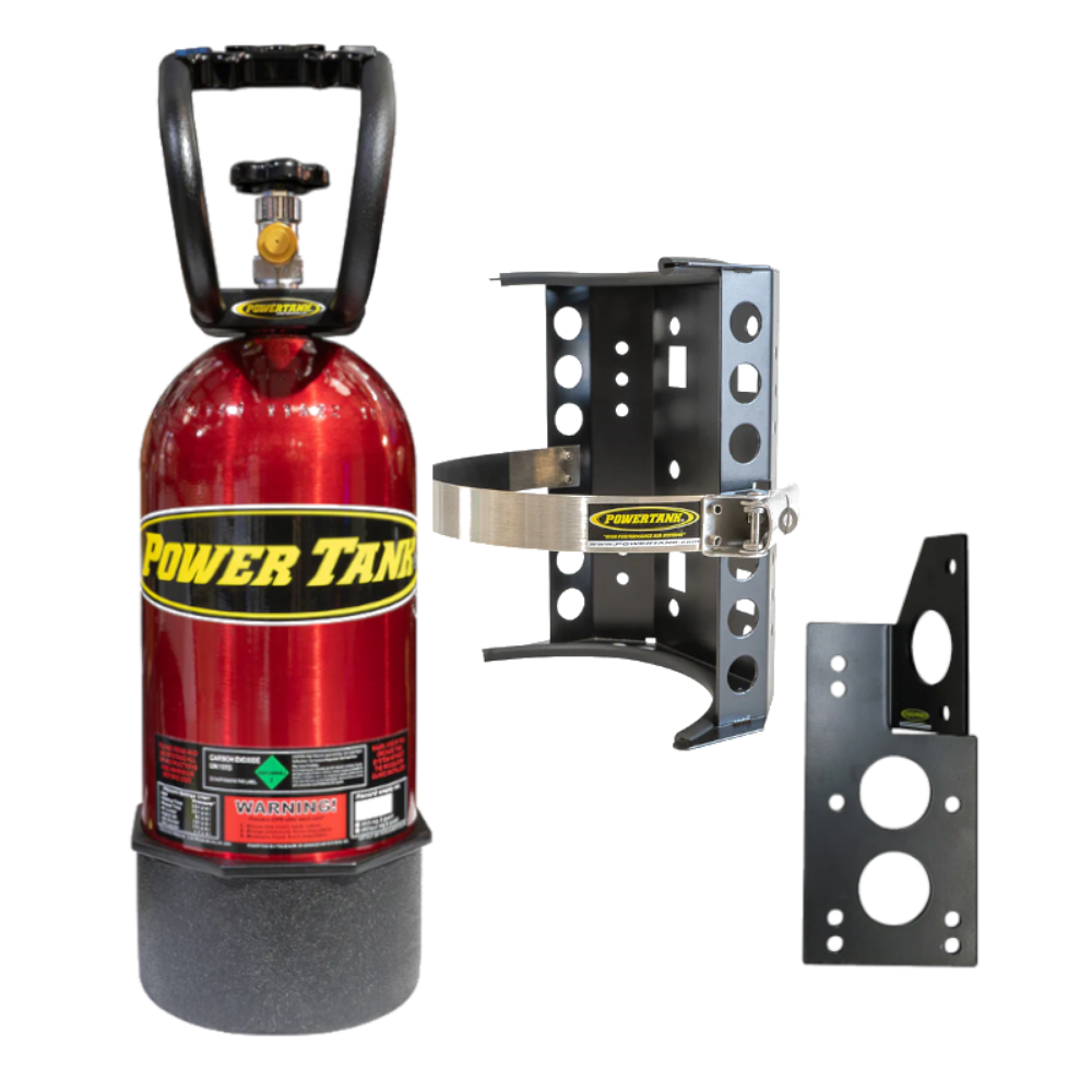 Power Tank - 10lb CO2 Bottle with Super Bracket, Handle & JL Mount (Driver) (Candy Red)